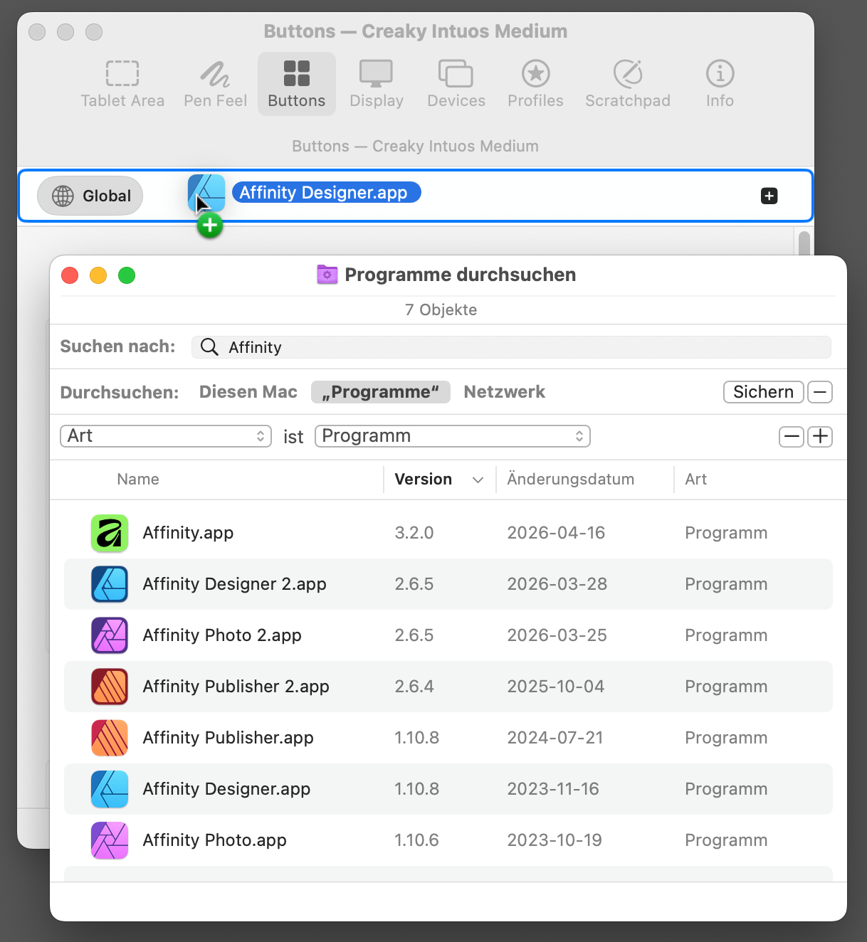 Customize apps by drag and drop or with the drop-down menu